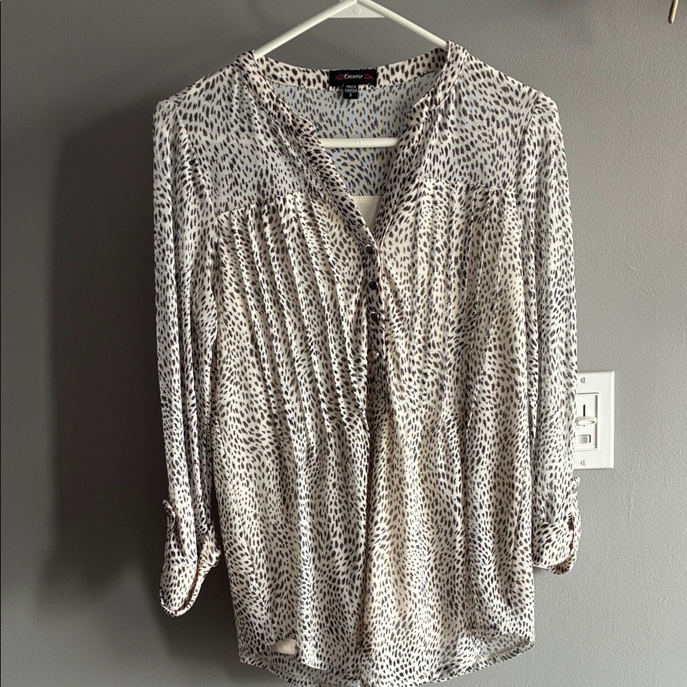 Cocomo Black and White Patterned Blouse